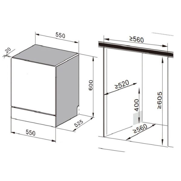 Máy Rửa Bát Canzy Wqp892