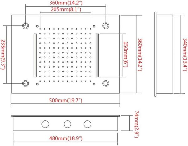 Sen tắm âm trần đồng mạ Groler GR-SAT28 cao cấp