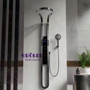 Sen cây đồng mạ massage đa năng Groler GR-SMS2 màu ghi cao cấp