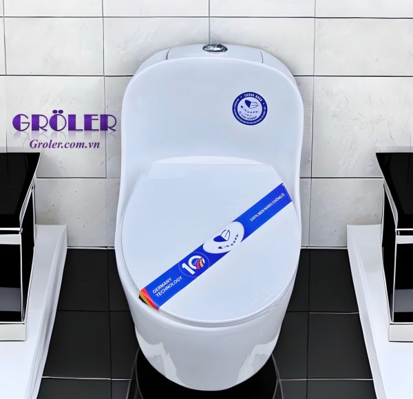 Bệt Trứng Trắng Nghệ Thuật Nắp Uf Gr B790 Cao Cấp Groler