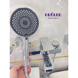 Bộ Sen đồng Mạ Crom Vuông Cao Cấp Groler Gr Bs1a