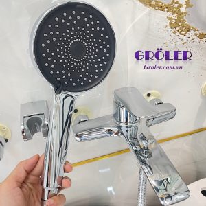 Bộ Sen đồng Mạ Crom Vuông Cao Cấp Groler Gr Sb2