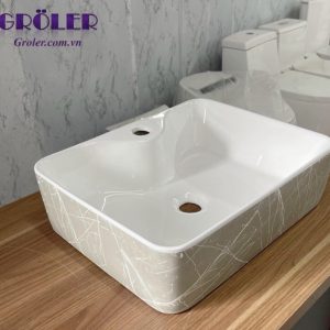 Lavabo Chữ Nhật Nghệ Thuật Groler Gr Ldcn2