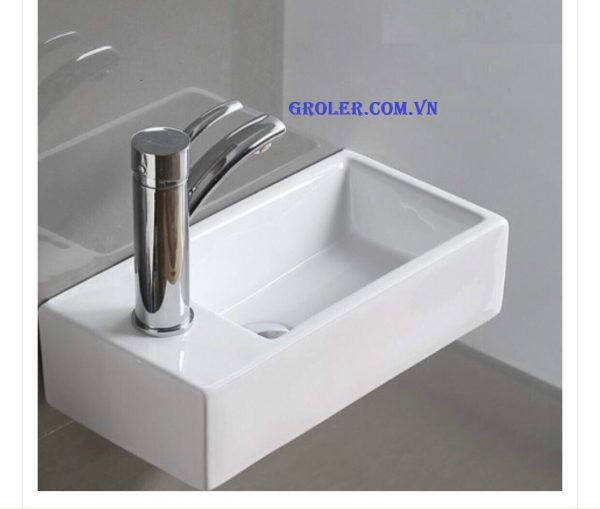 Lavabo Hình Chữ Nhật Treo Góc Groler Gr Ltg1