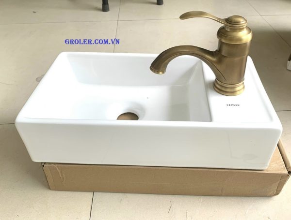 Lavabo Hình Chữ Nhật Treo Góc Groler Gr Ltg1