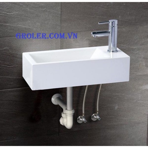 Lavabo Hình Chữ Nhật Treo Góc Groler Gr Ltg1