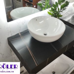 Lavabo Nghệ Thuật Tròn Trắng Groler Gr Lvdt1