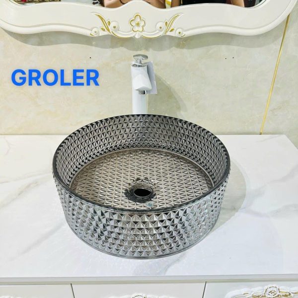 Lavabo Thủy Tinh Tròn Cao Cấp Groler Gr Lly1