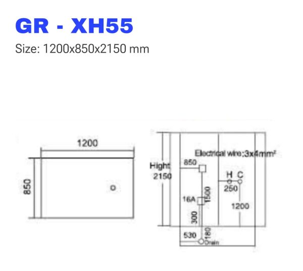 Phòng xông hơi ướt massage GROLER GR-XH55B