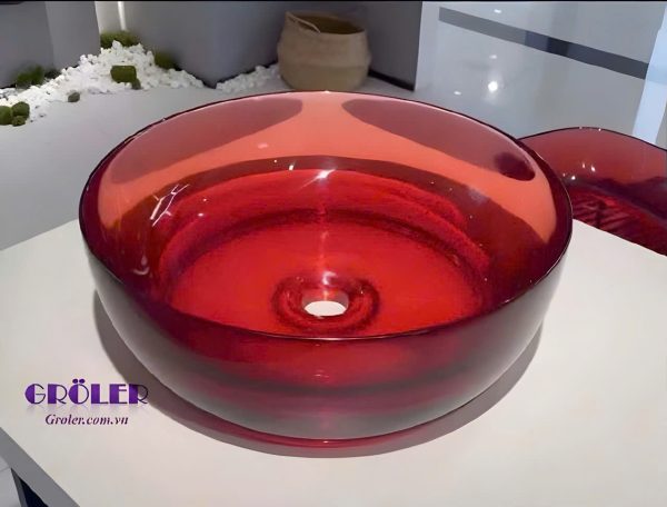 Lavabo thủy tinh tròn cao cấp Groler GR-LTY4