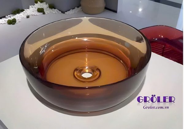 Lavabo thủy tinh tròn cao cấp Groler GR-LTY4