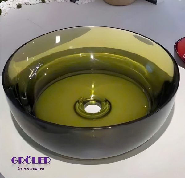 Lavabo thủy tinh tròn cao cấp Groler GR-LTY4