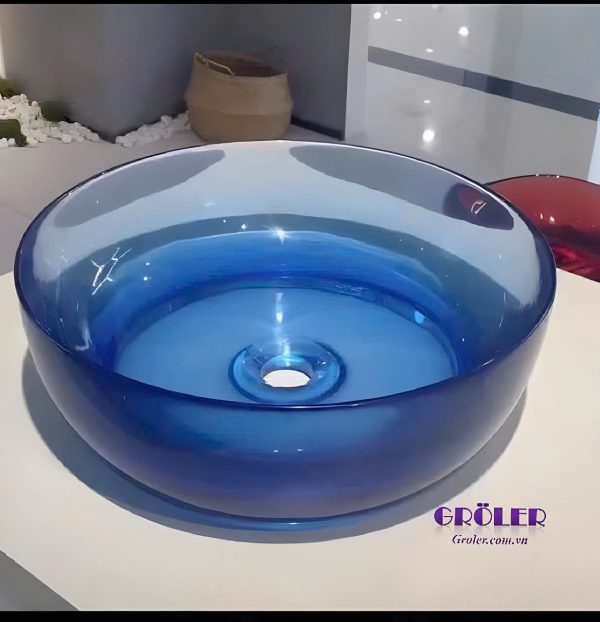 Lavabo thủy tinh tròn cao cấp Groler GR-LTY4