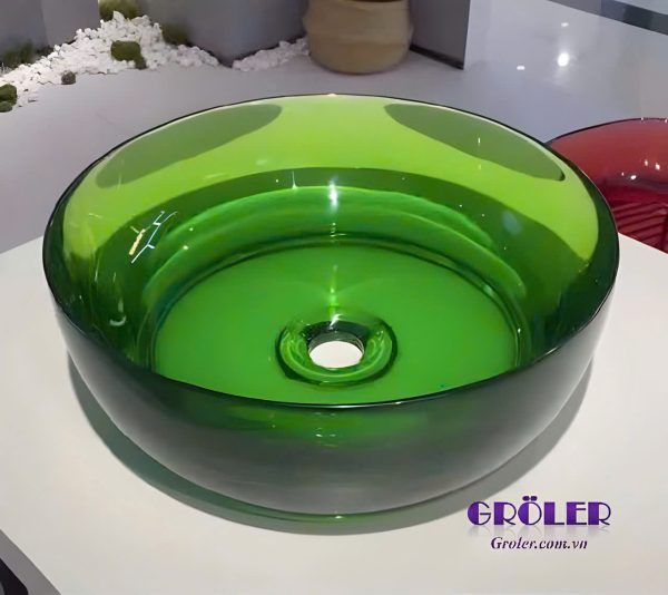 Lavabo thủy tinh tròn cao cấp Groler GR-LTY4