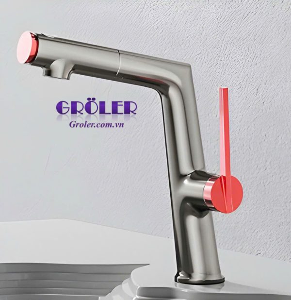 Vòi Rửa Mặt Dây Rút Groler Gr Vdr3