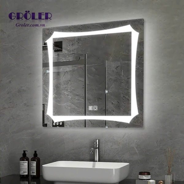 Gương đèn led viền trắng nghệ thuật GL25