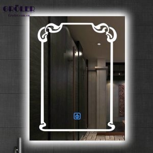 Gương đèn led viền hoa văn nghệ thuật GL21B