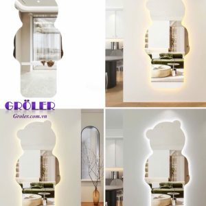 Gương Led đứng con gấu/hạt đậu GL-D01